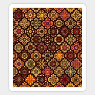 Moroccan tile golden pattern Sticker